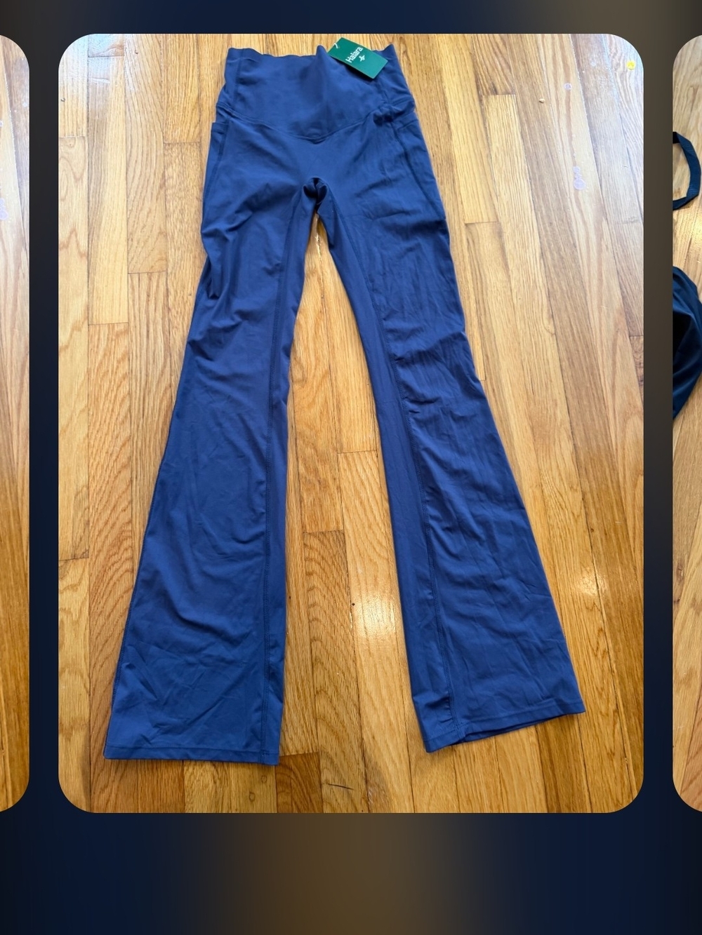 Women's High-Waist Flared Yoga Pants in Navy